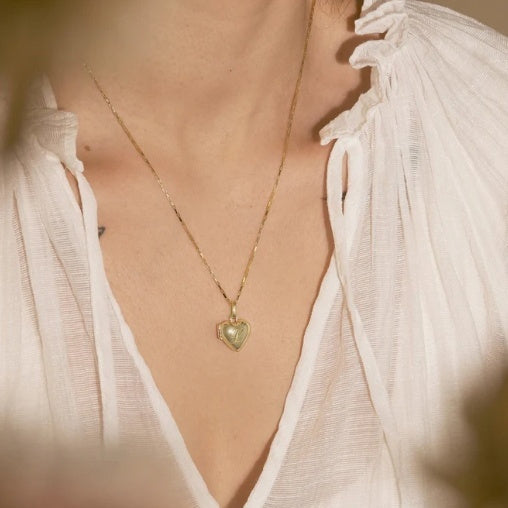 316L Stainless Steel Heart-shaped Smooth Pendant Necklace